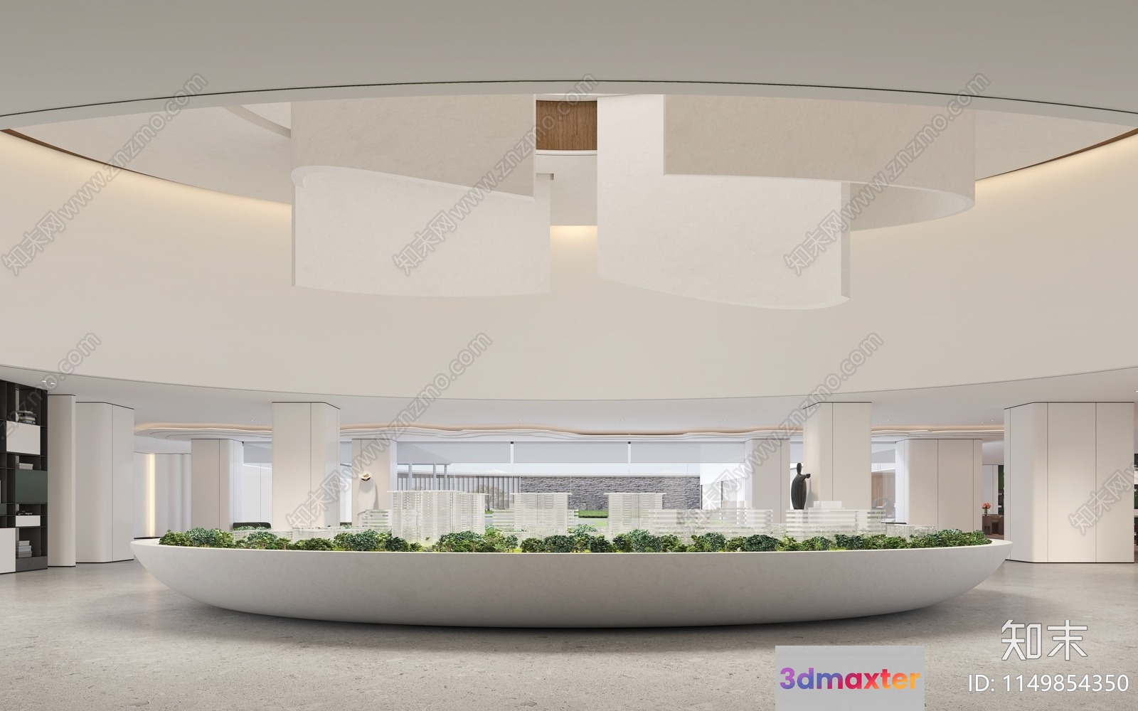 Modern White Interior 3D Model - 10563 - VRAY Render