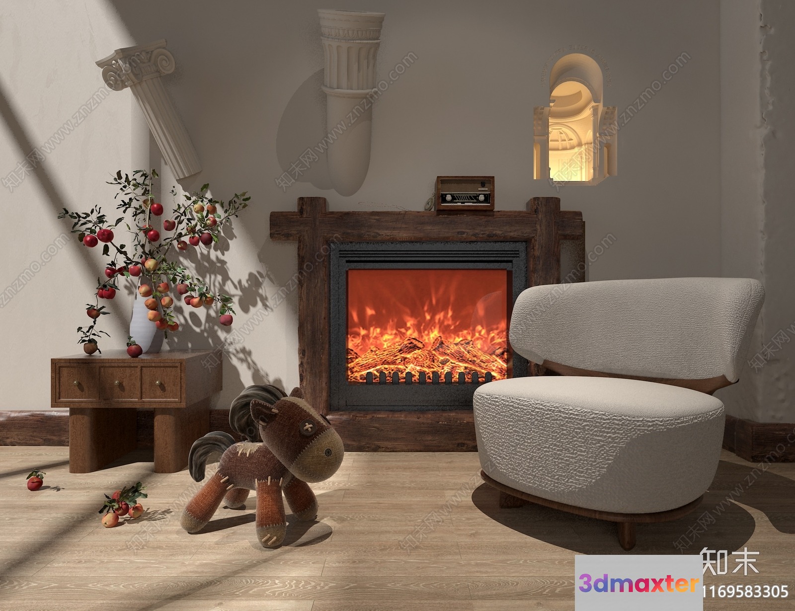 Cozy Living Room 3D Model - 11750 - VRAY Render
