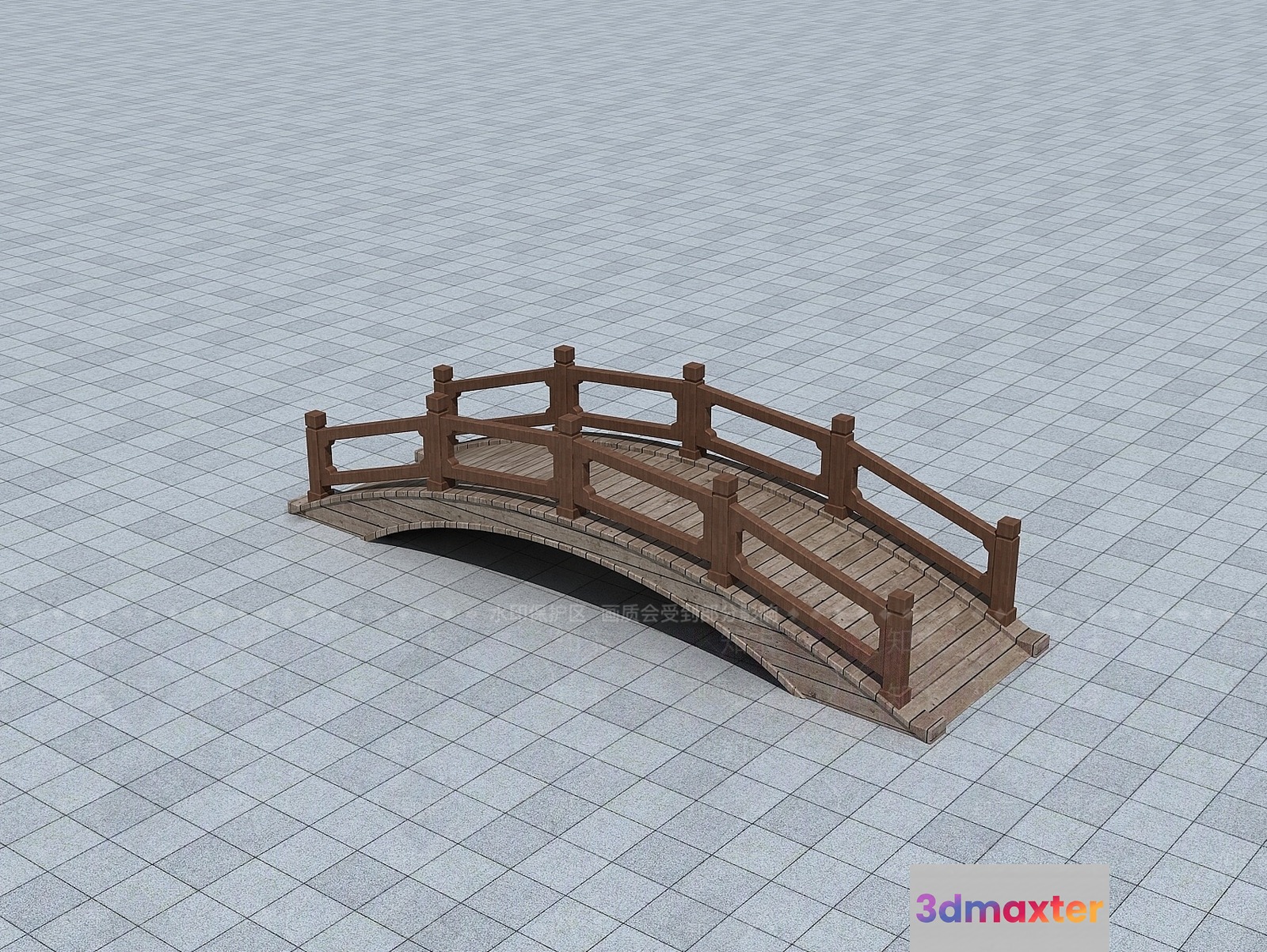 A Small Wooden Bridge 3D Model - 3811 - VRAY Render