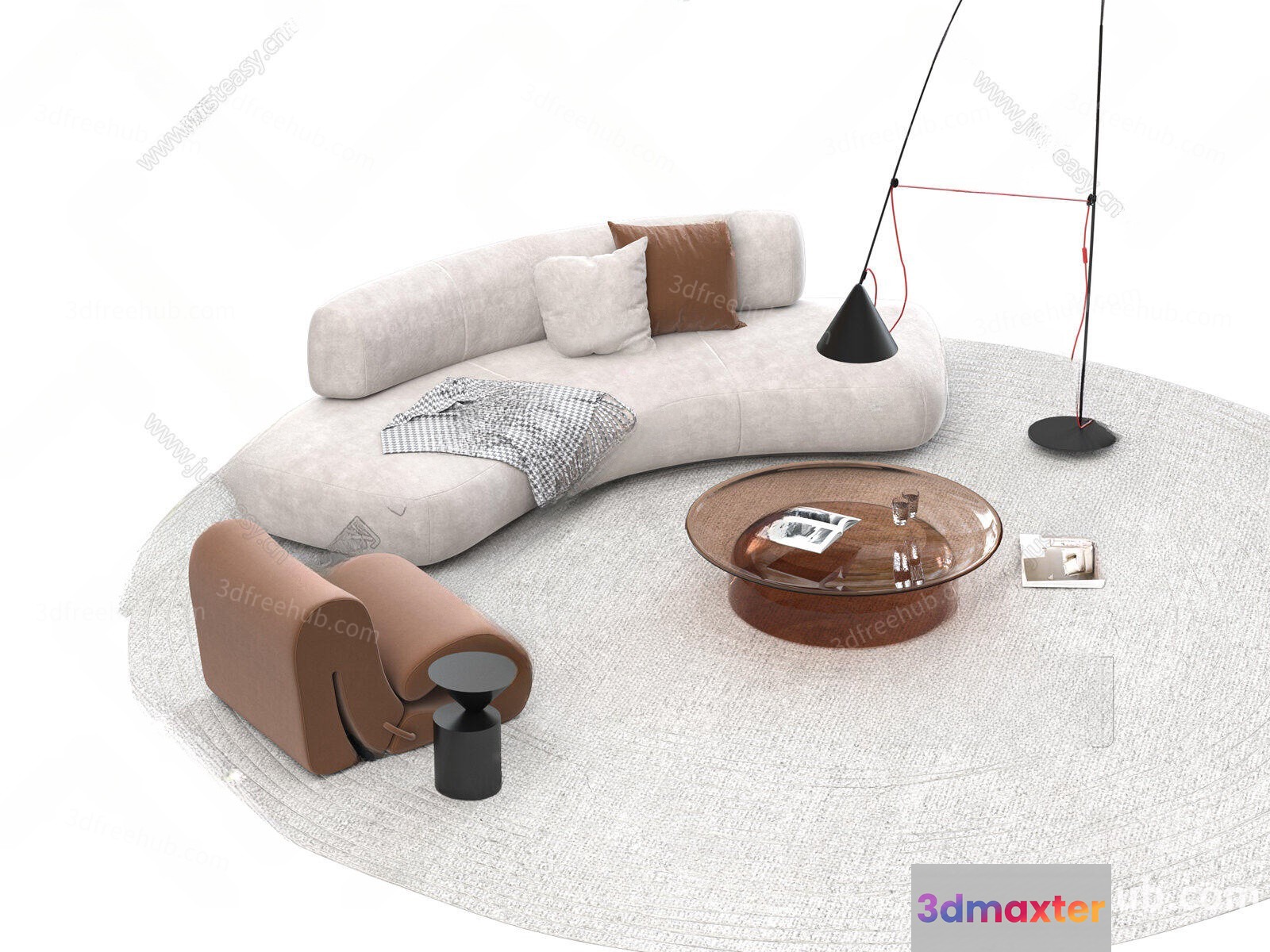 Modern Living Room 3D Model - 22678 - VRAY Render