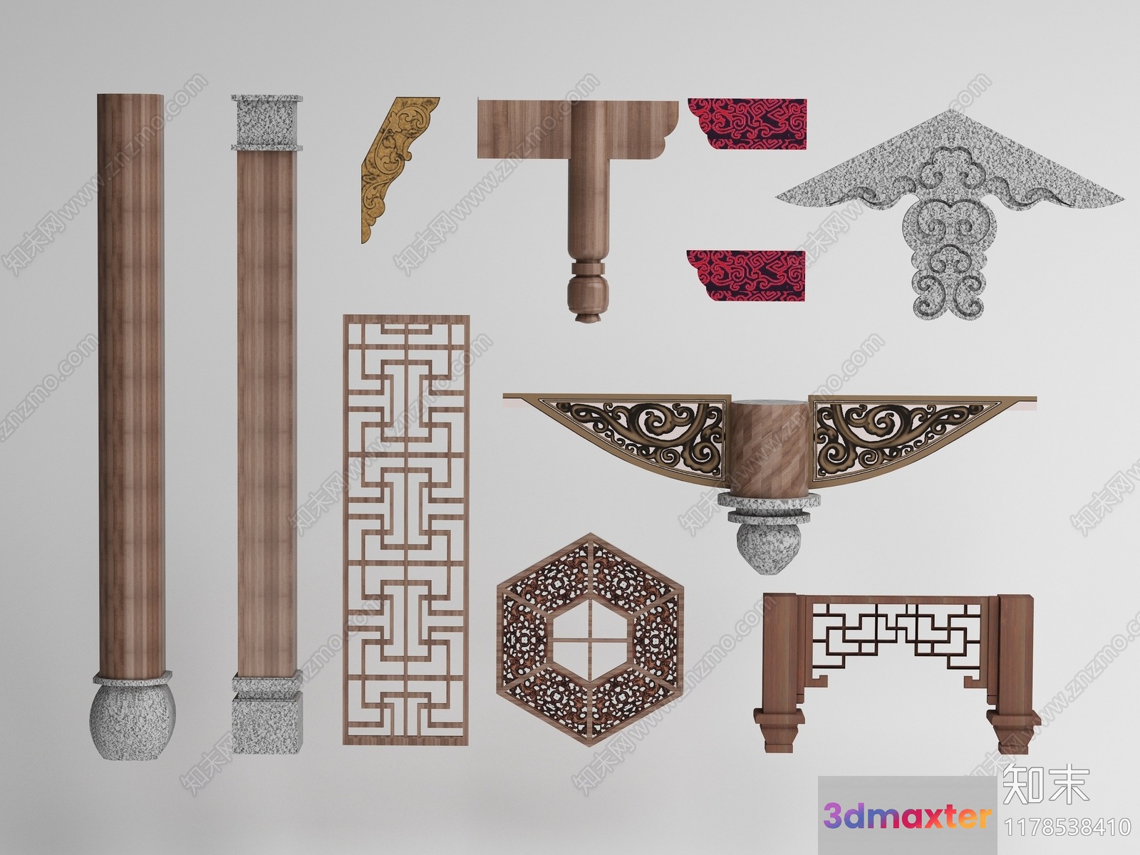 Decorative Architectural Elements 3D Model - 8292 - VRAY Render