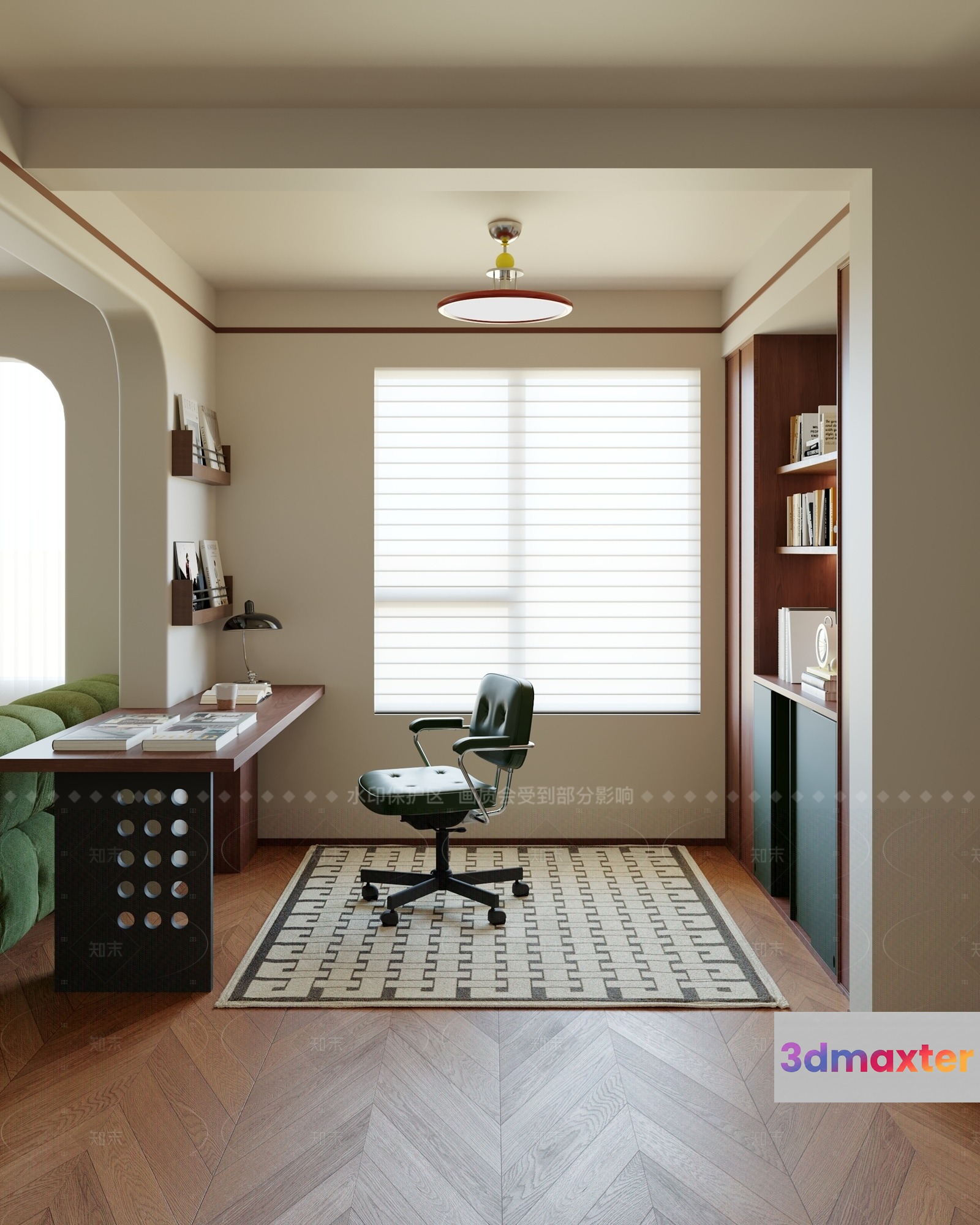 Modern Office Space 3D Model - 204 - VRAY Render