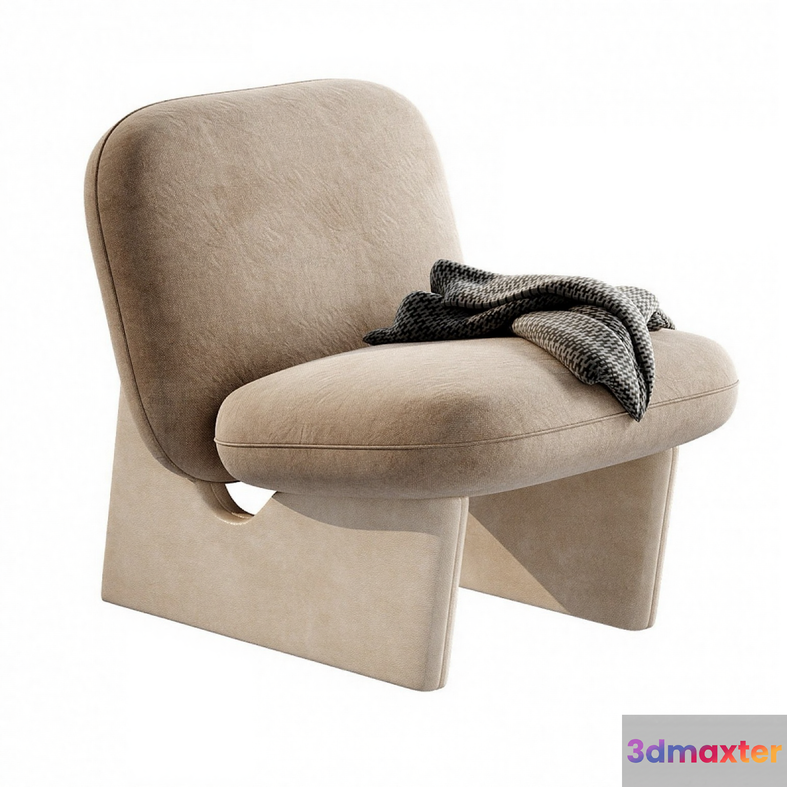 Modern Beige Chair 3D Model - 13838 - CORONA Render