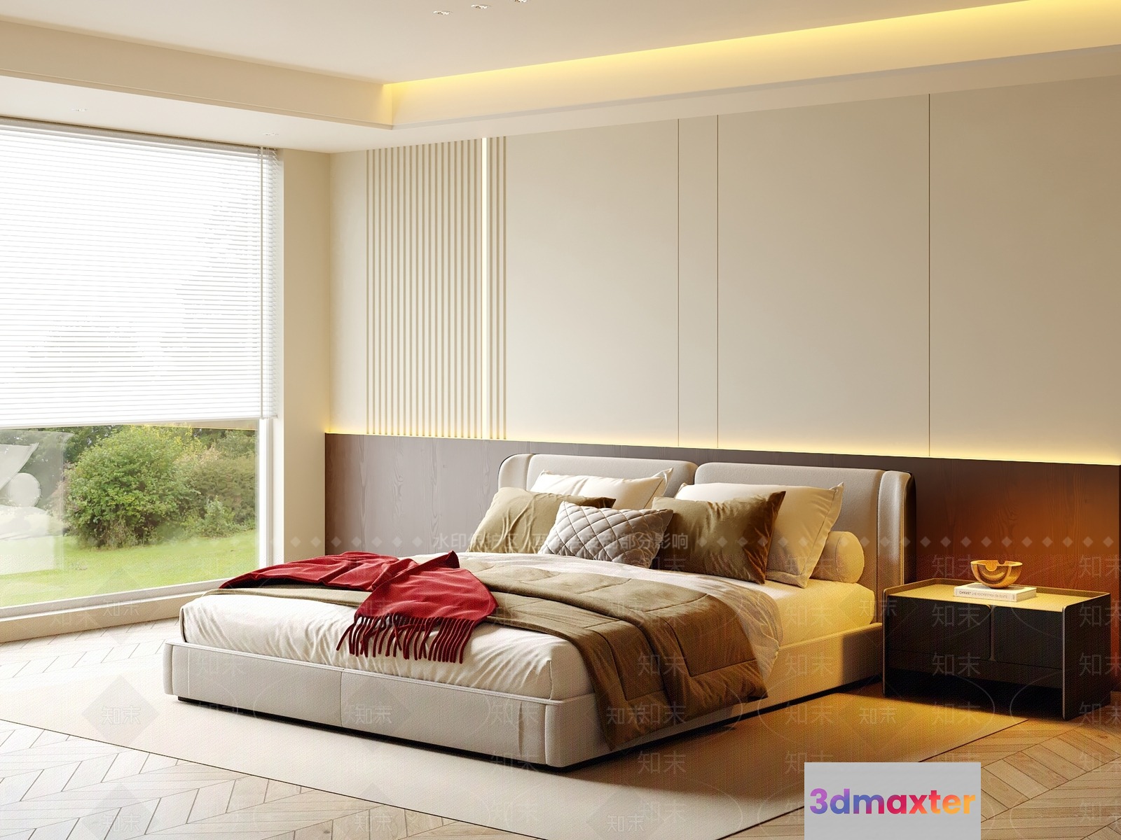 A Modern Bedroom 3D Model - 21131 - VRAY Render