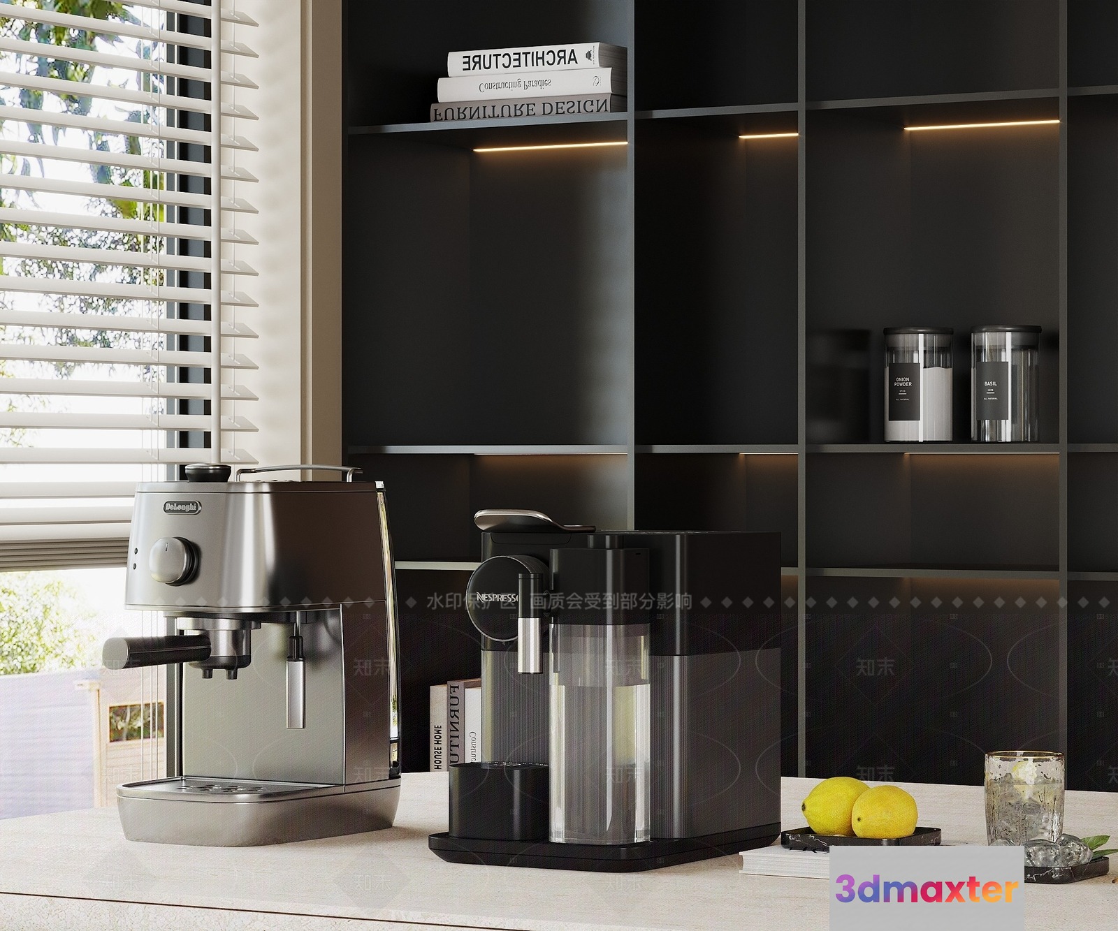 Modern Kitchen Counter 3D Model - 21642 - CORONA Render