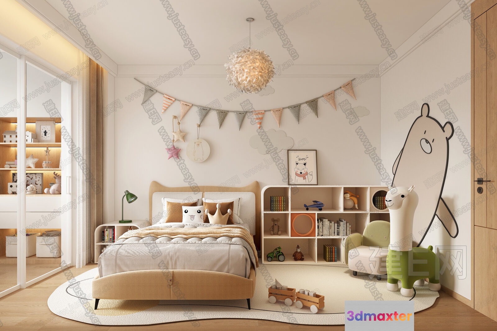 Cozy Children'S Bedroom 3D Model - 720 - VRAY Render