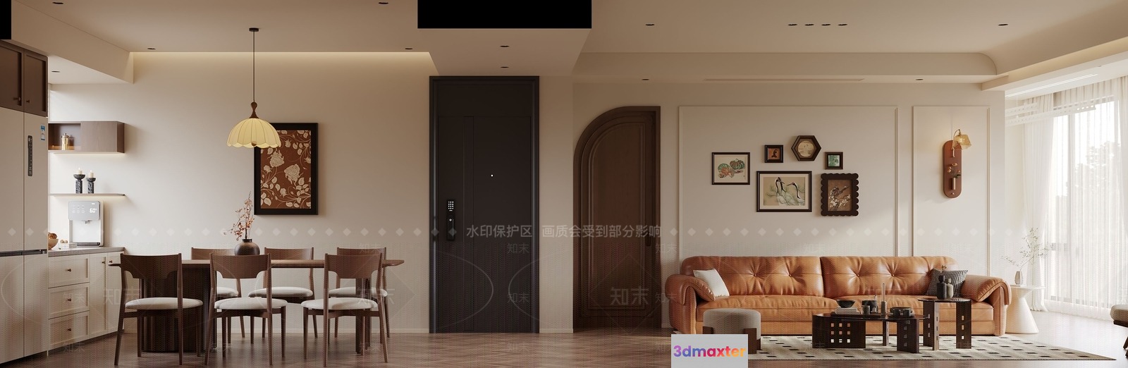 Modern Living Room 3D Model - 18819 - VRAY Render