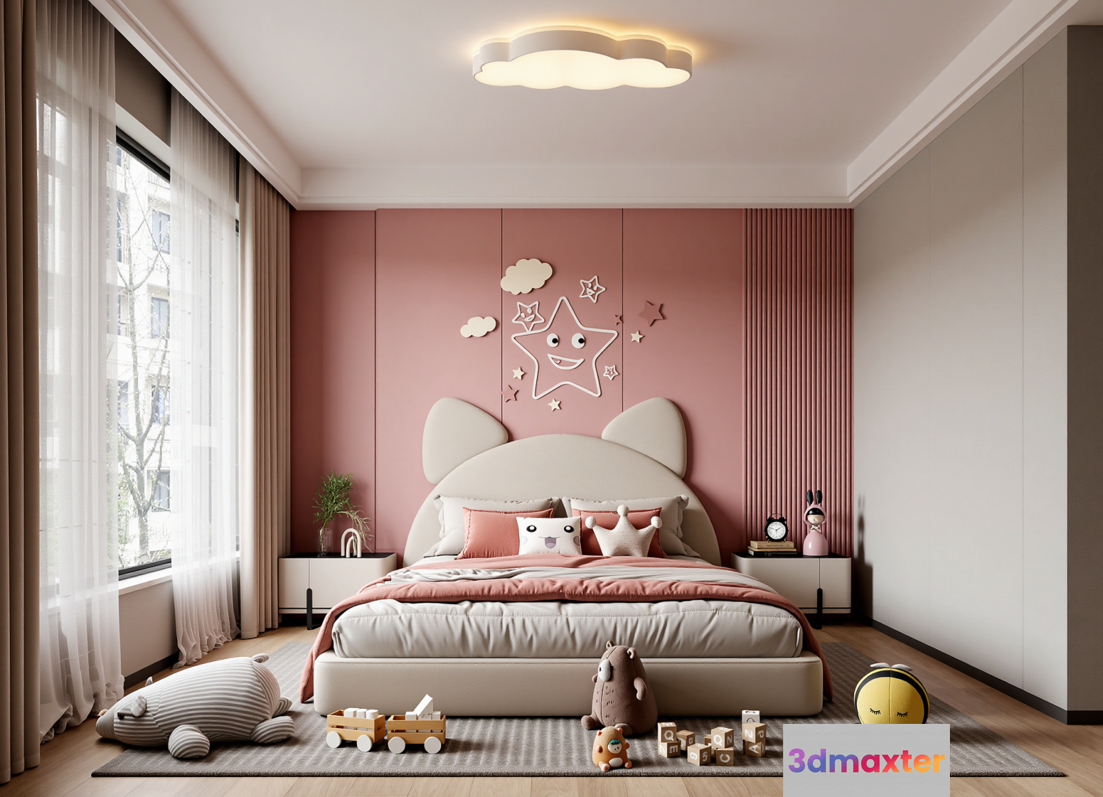 Cozy Kids' Bedroom 3D Model - 7596 - VRAY Render