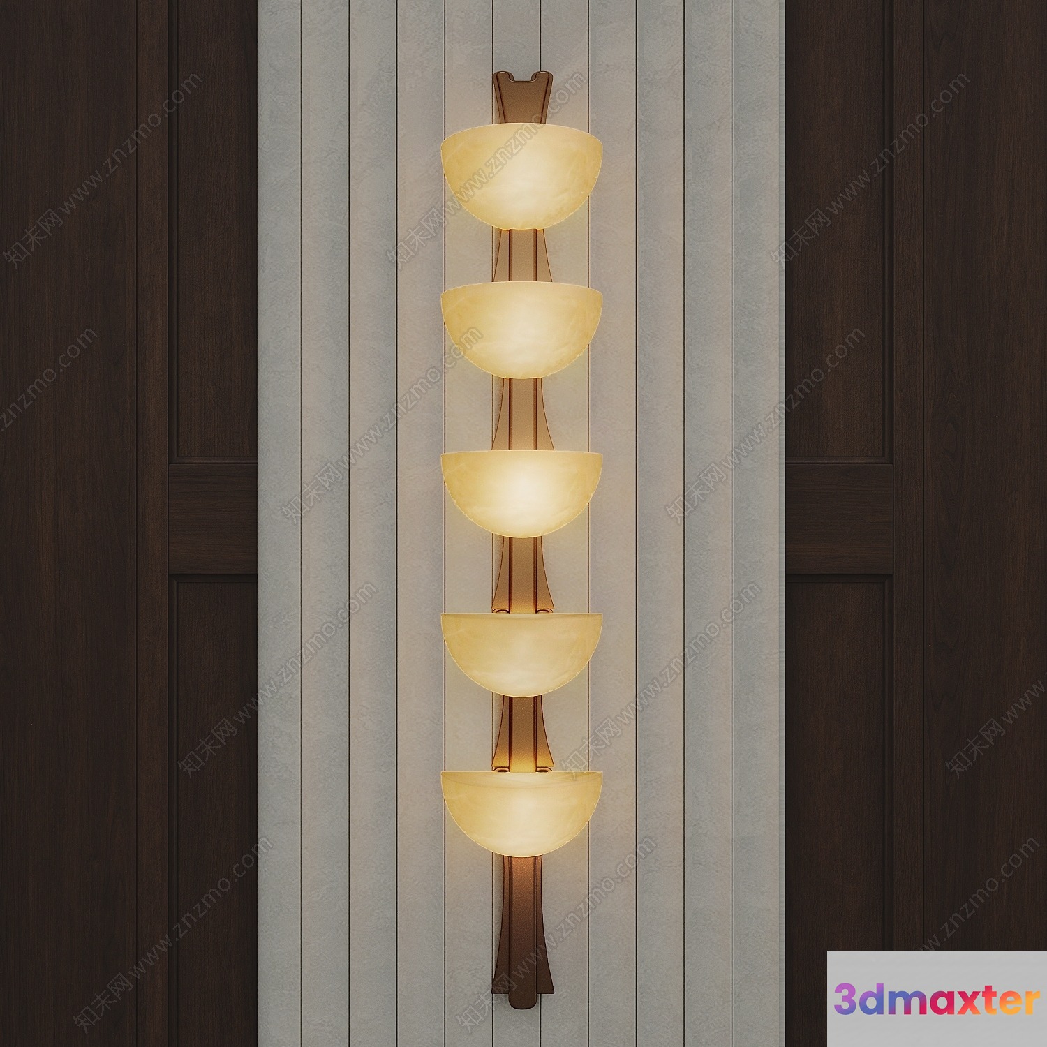 Gold Light Fixture 3D Model - 20357 - VRAY Render