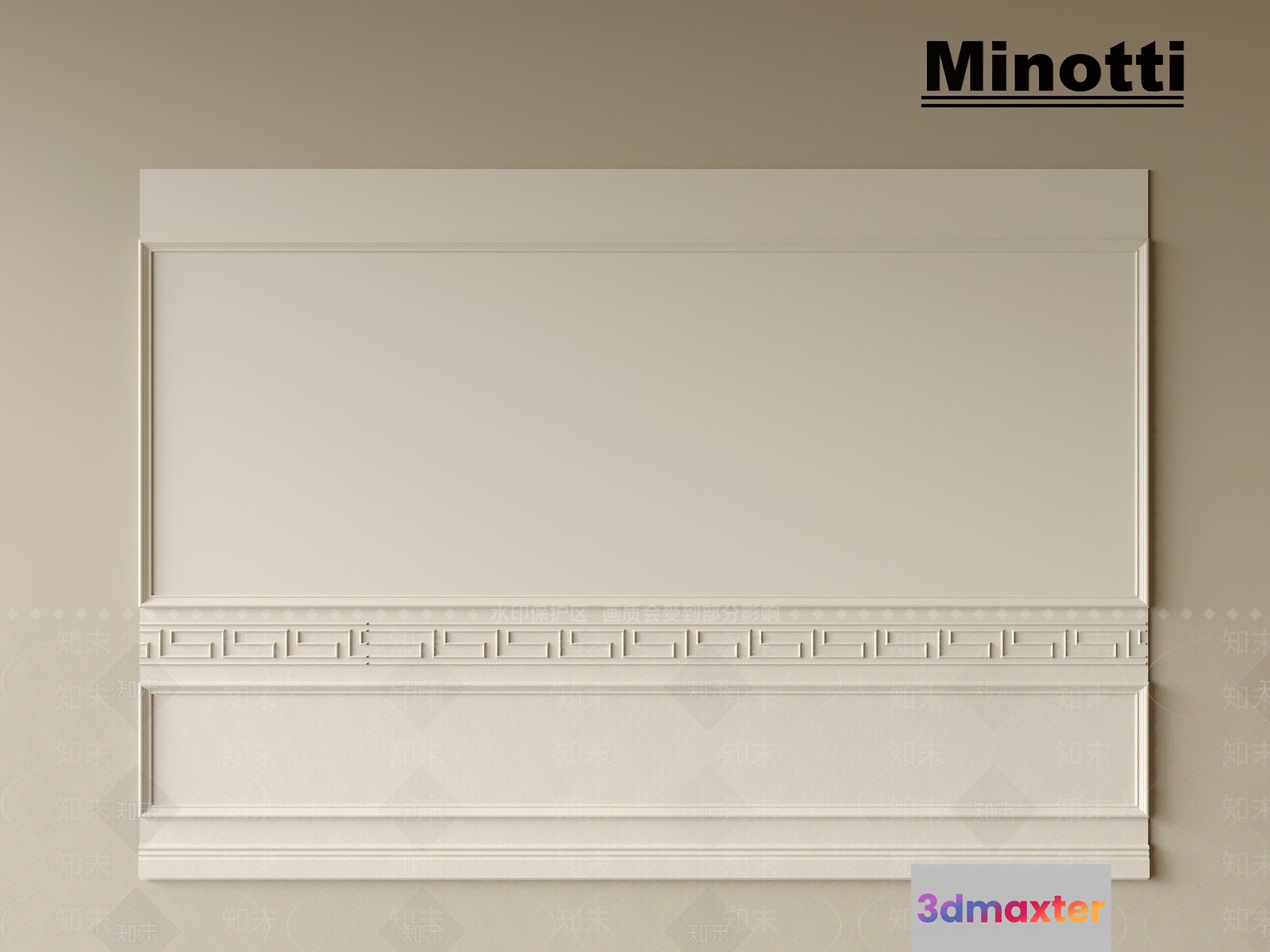 A Decorative Wall Panel 3D Model - 11243 - VRAY Render