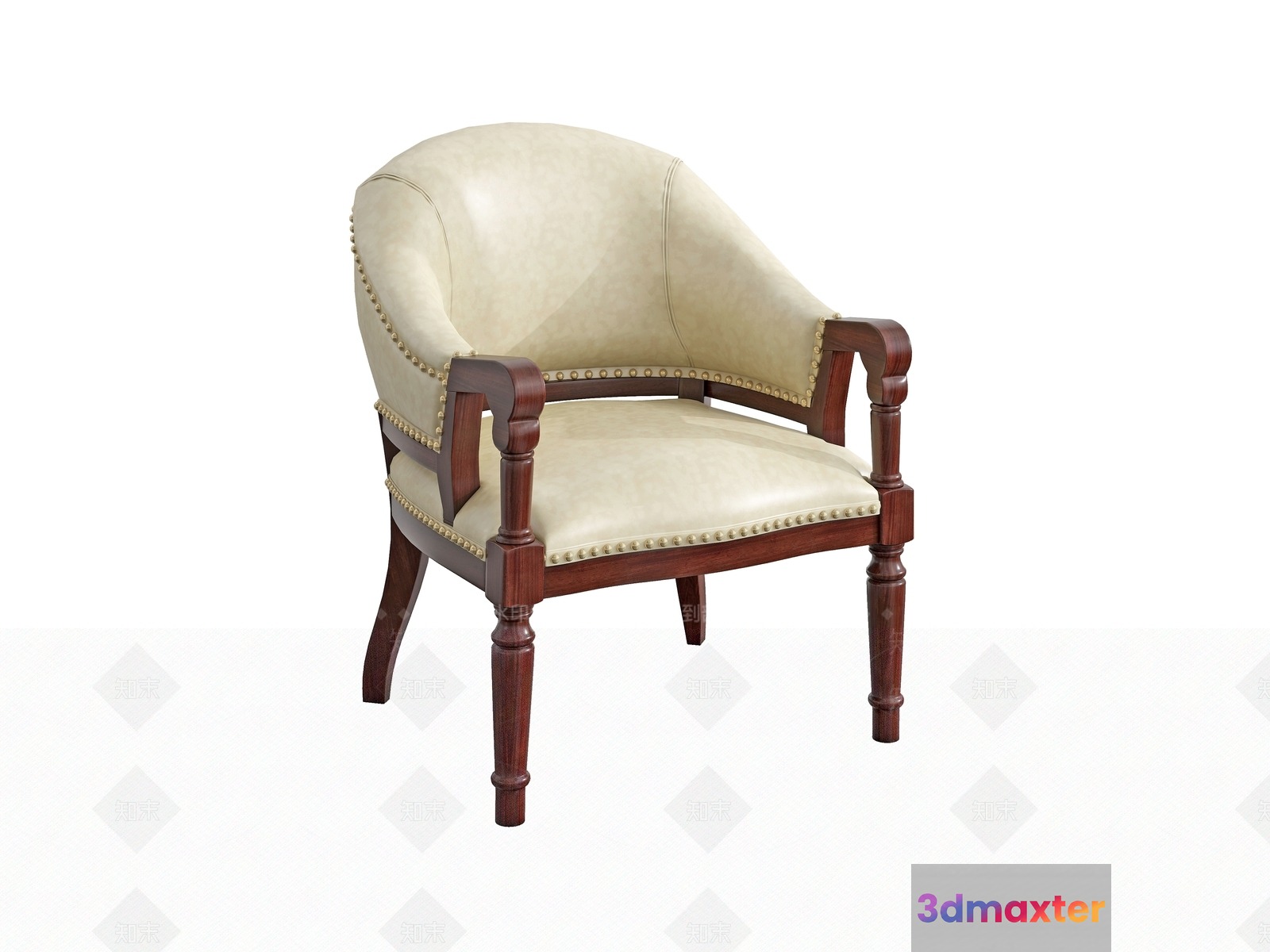 Wooden Armchair 3D Model - 14439 - VRAY Render