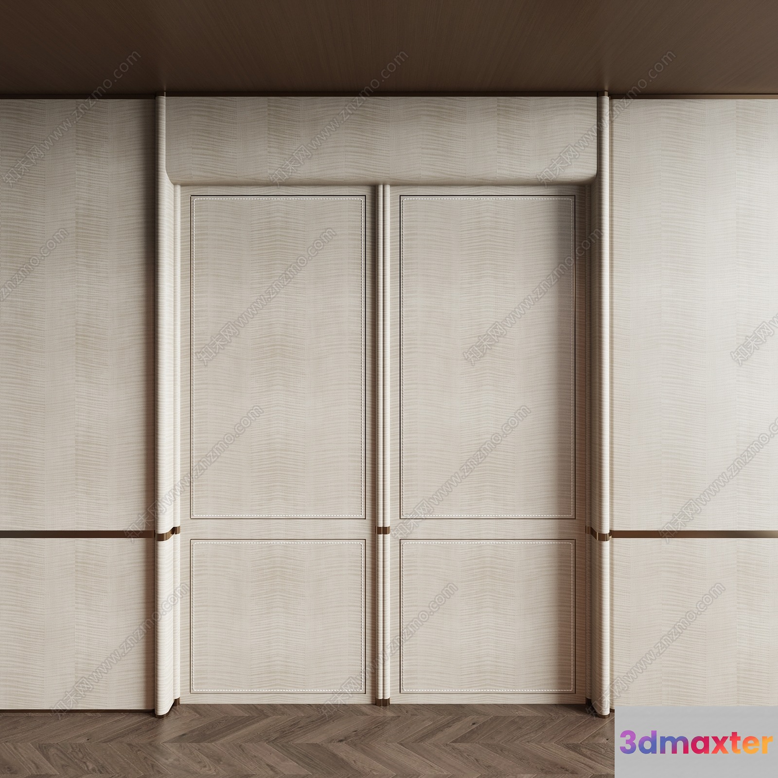 Modern Sliding Doors 3D Model - 14260 - VRAY Render