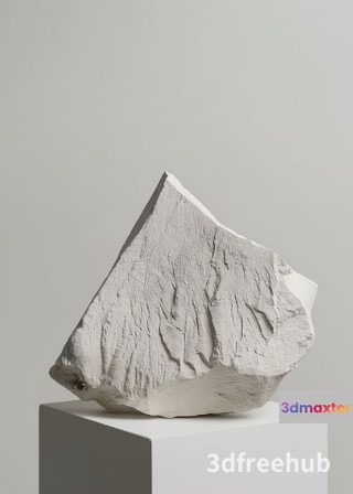 A White Stone Sculpture 3D Model - 21610 - VRAY Render