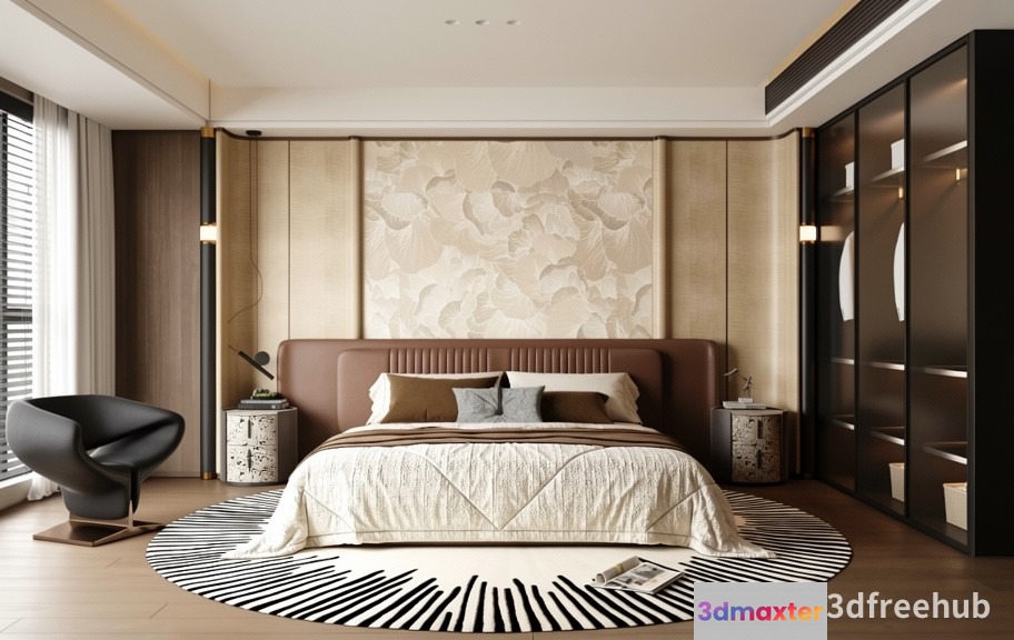 Cozy Bedroom 3D Model - 21771 - VRAY Render