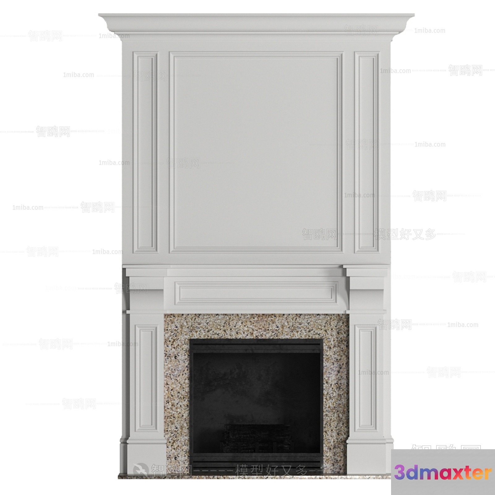 A White Fireplace 3D Model - 6662 - CORONA Render
