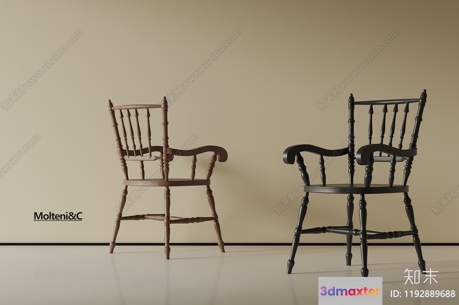 Two Chairs 3D Model - 13953 - VRAY Render