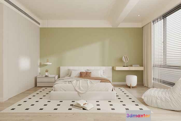Cozy Bedroom 3D Model - 12992 - VRAY Render
