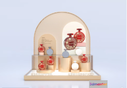 Modern Creamy Display 3D Model - 1380 - VRAY Render