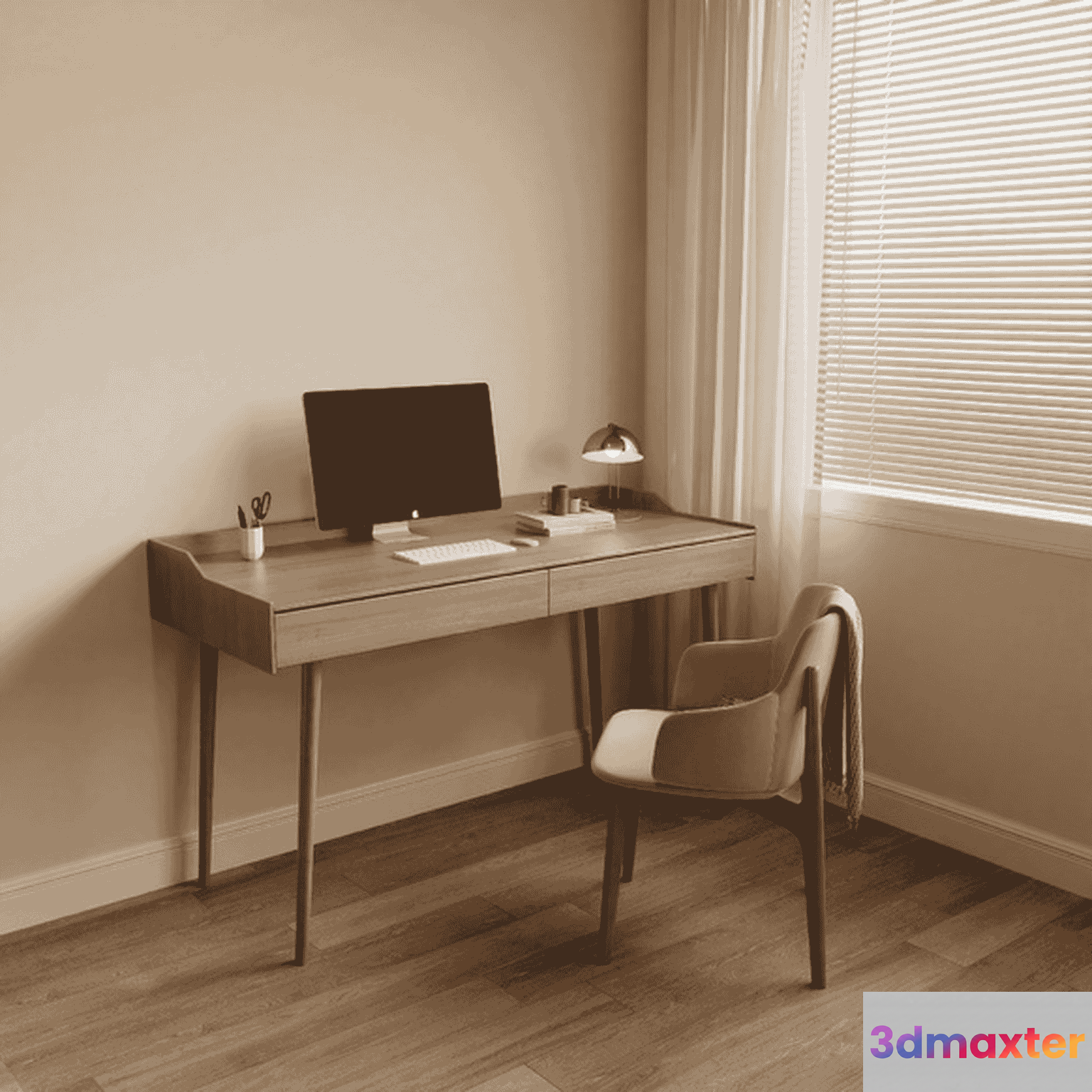 Modern Office Space 3D Model - 14328 - VRAY Render
