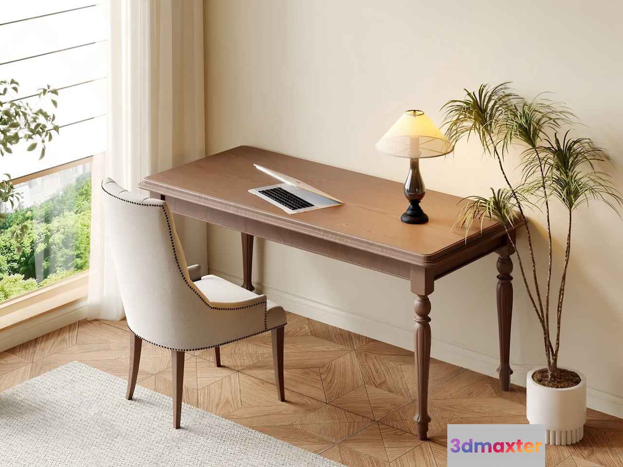 A Simple Desk 3D Model - 22721 - CORONA Render