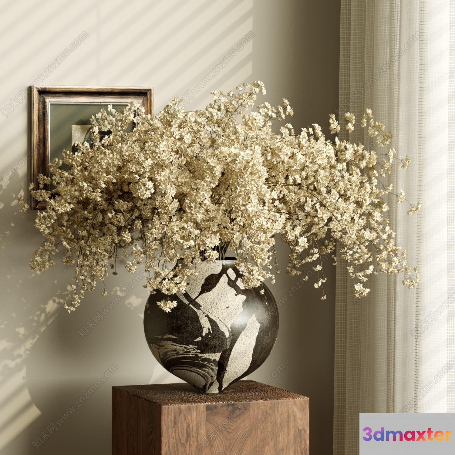 A Vase With Flowers 3D Model - 12813 - VRAY Render