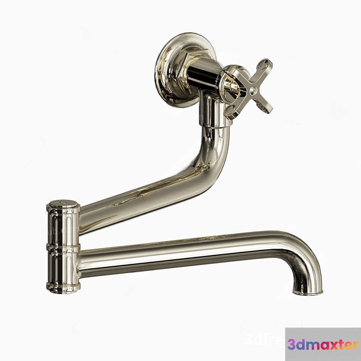 A Silver Faucet 3D Model - 22585 - VRAY Render