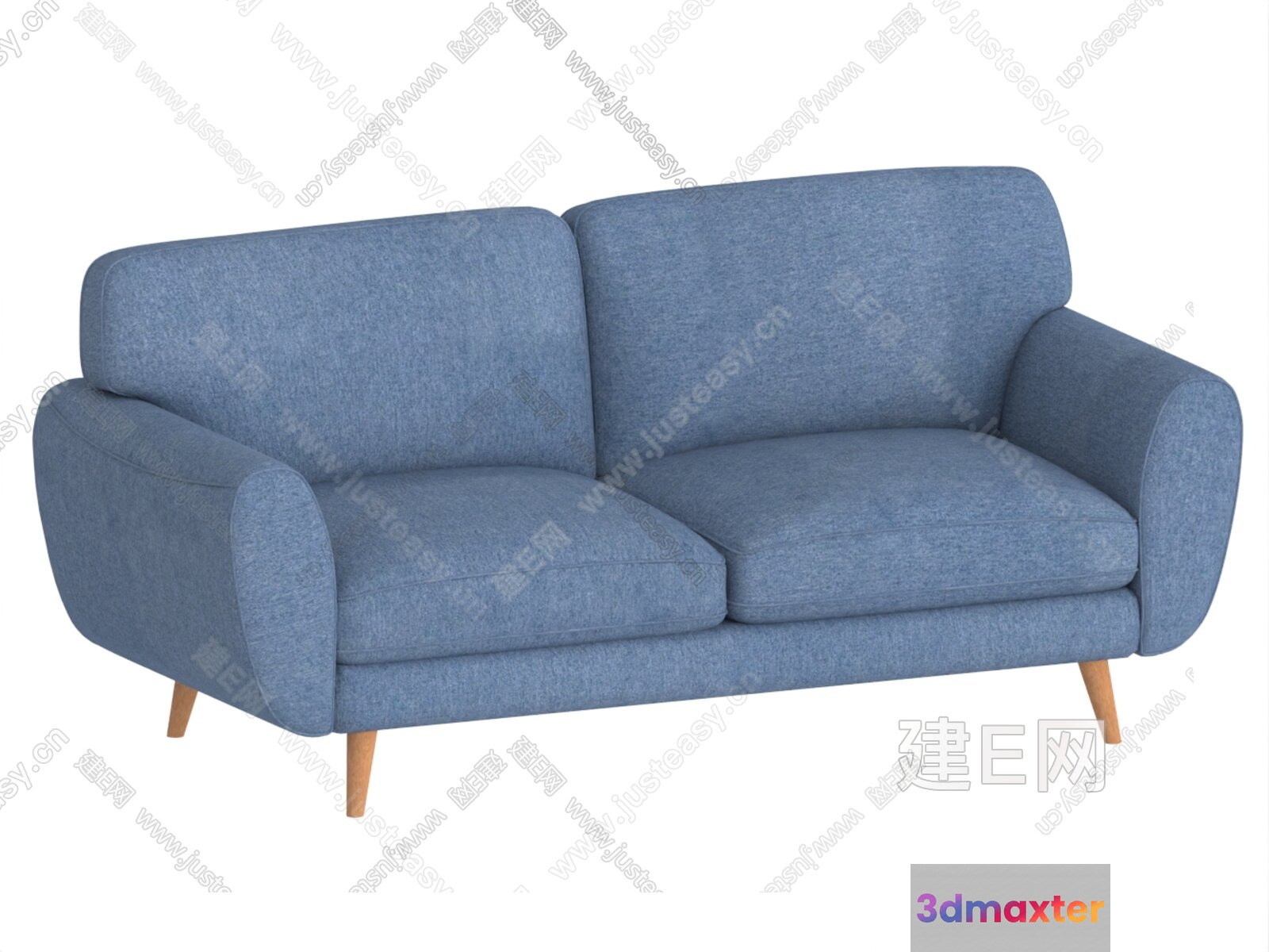 Mid-Century Modern Sofa 3D Model - 9180 - VRAY Render