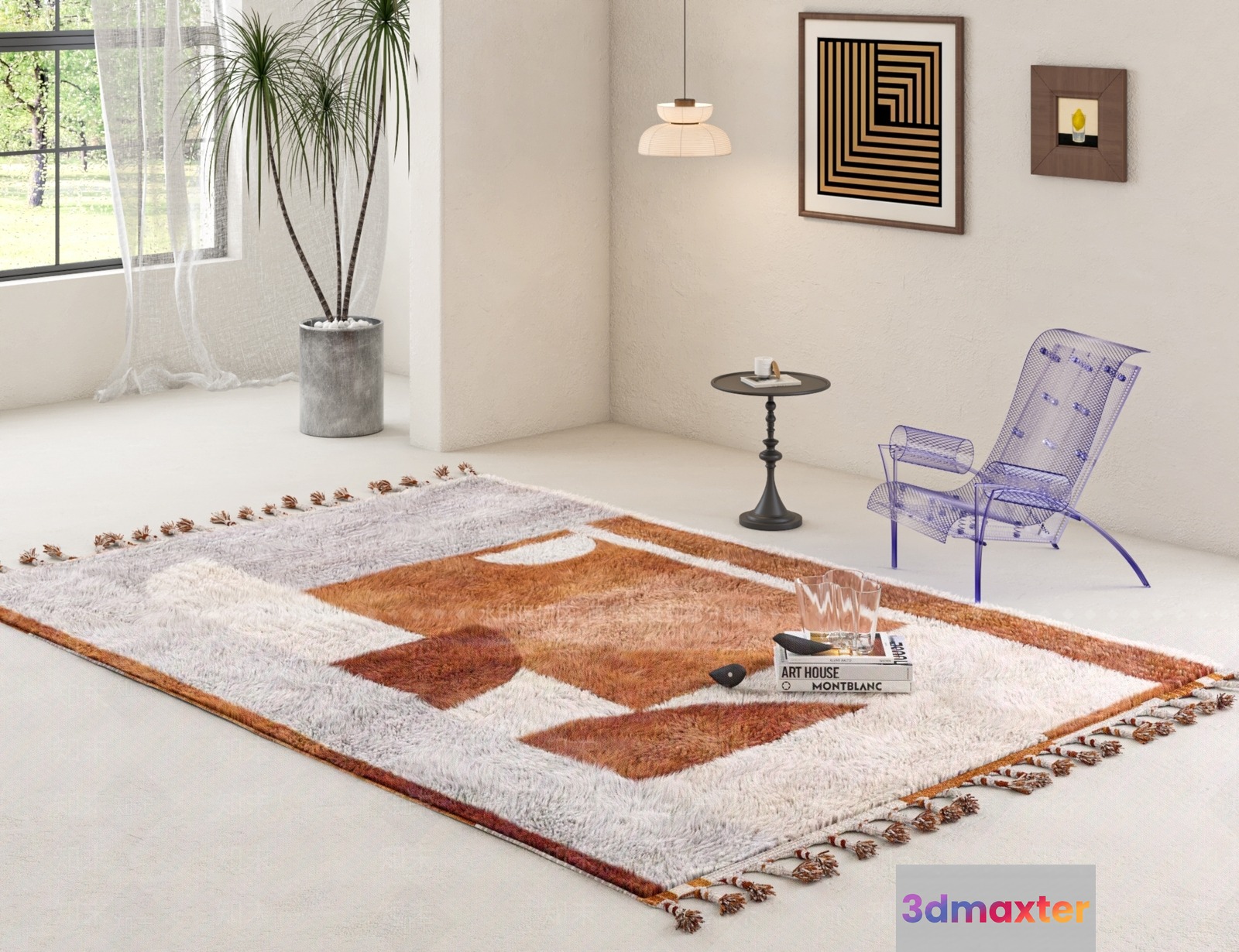Modern Living Room 3D Model - 8174 - VRAY Render
