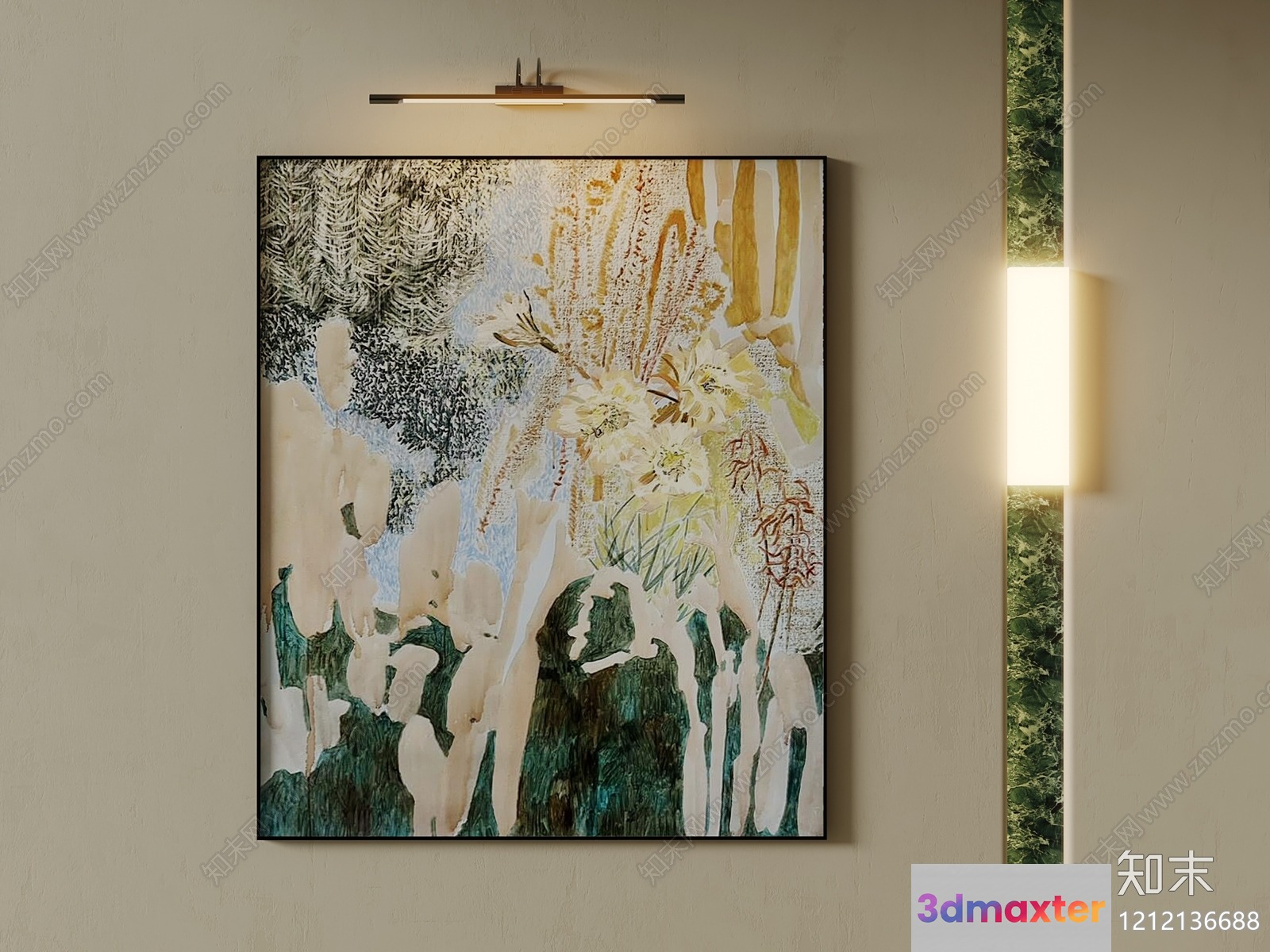Modern Abstract Art 3D Model - 4576 - VRAY Render