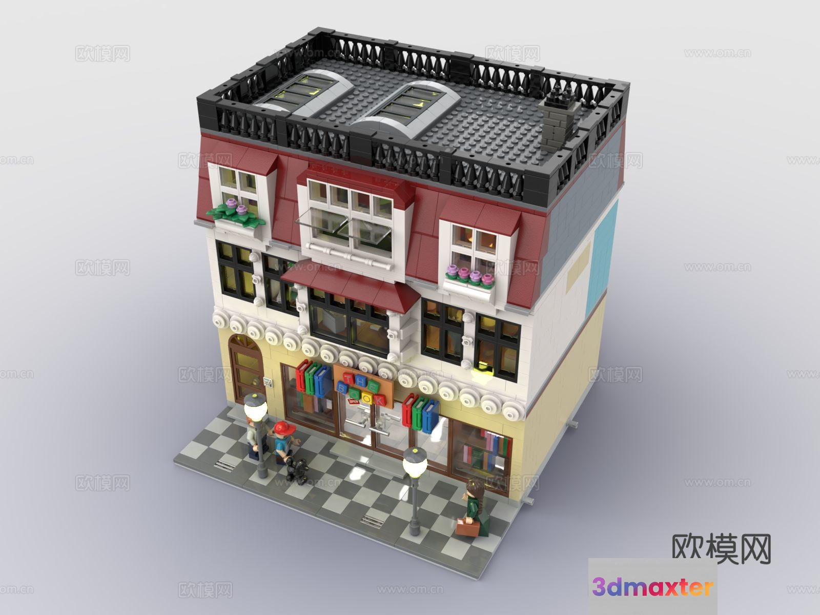 A Colorful Building 3D Model - 8782 - VRAY Render