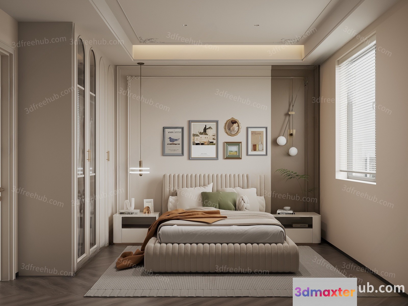 Cozy Bedroom 3D Model - 21543 - VRAY Render