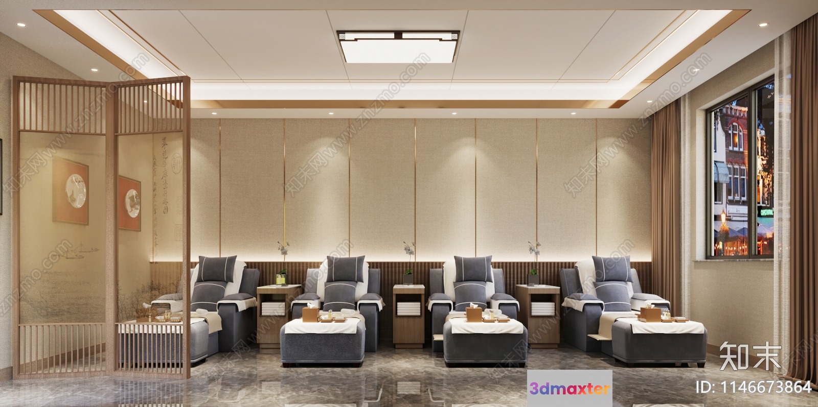 Modern Nail Salon 3D Model - 2899 - VRAY Render