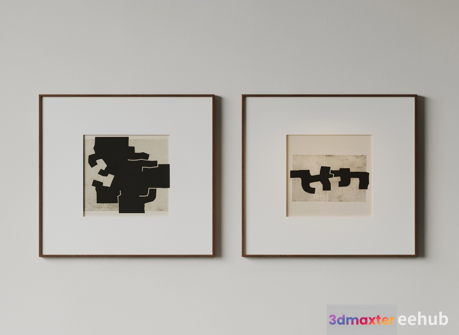 Two Framed Art Pieces 3D Model - 23340 - VRAY Render