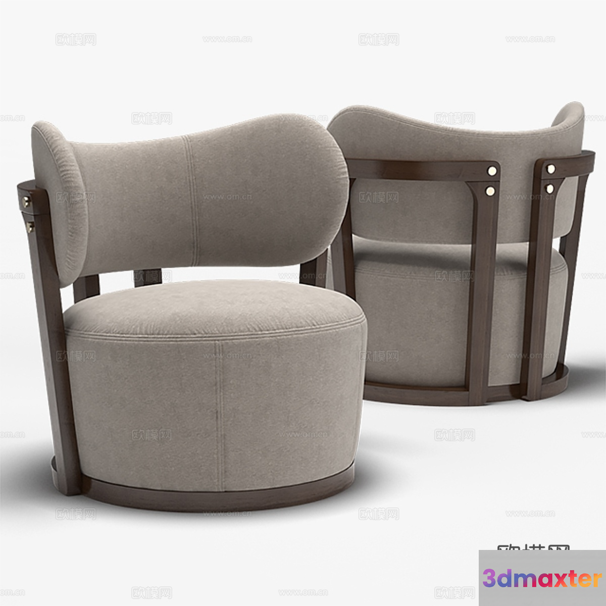 Modern Gray Chair 3D Model - 9463 - VRAY Render