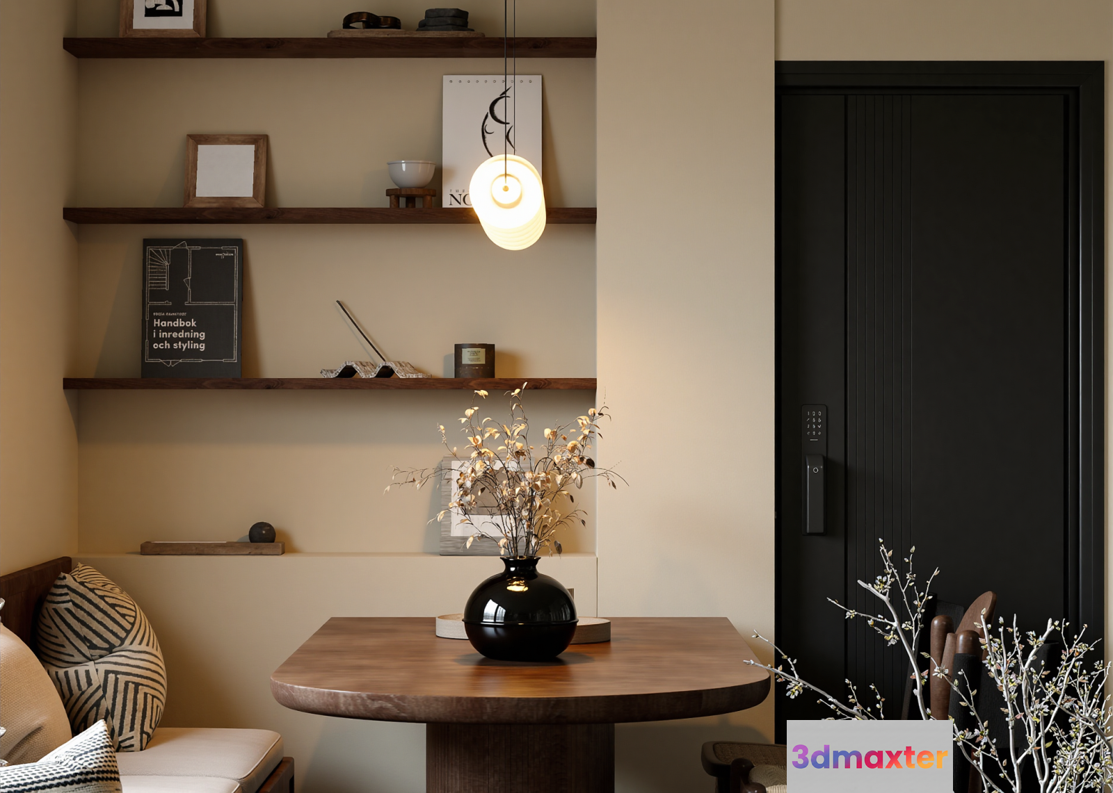 A Modern Living Room 3D Model - 6606 - VRAY Render