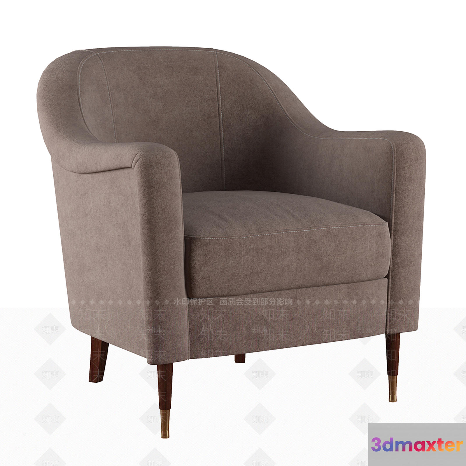 Modern Accent Chair 3D Model - 6876 - VRAY Render