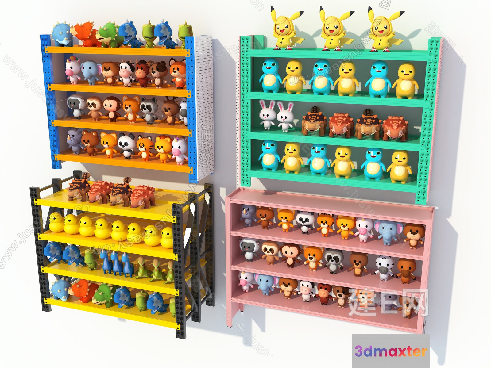 Toy Shelves 3D Model - 9462 - VRAY Render