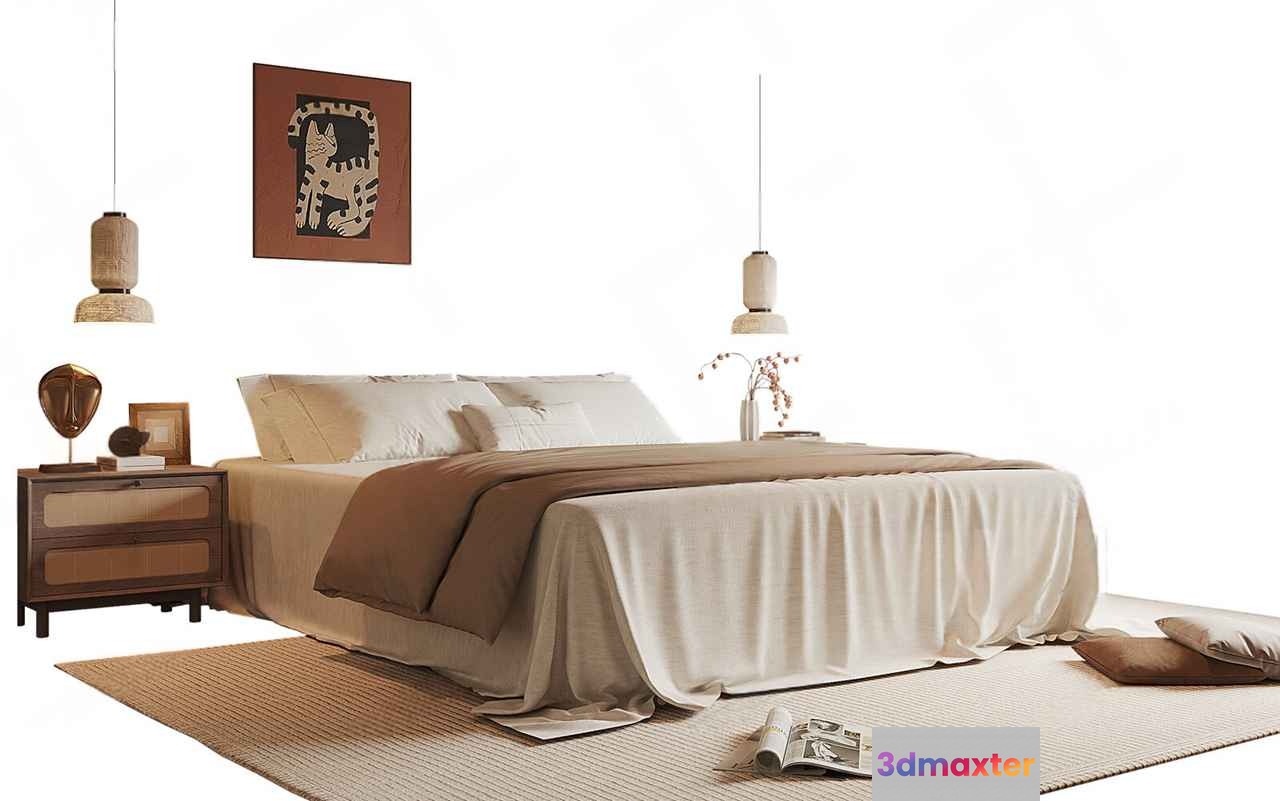Cozy Bedroom 3D Model - 22476 - CORONA Render