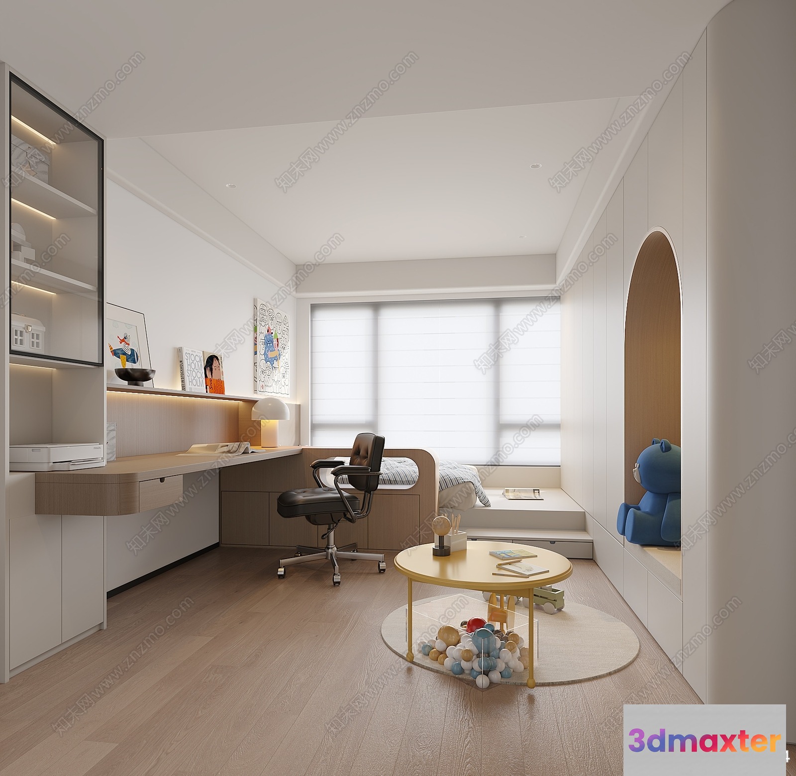 Modern Children'S Bedroom 3D Model - 21140 - VRAY Render