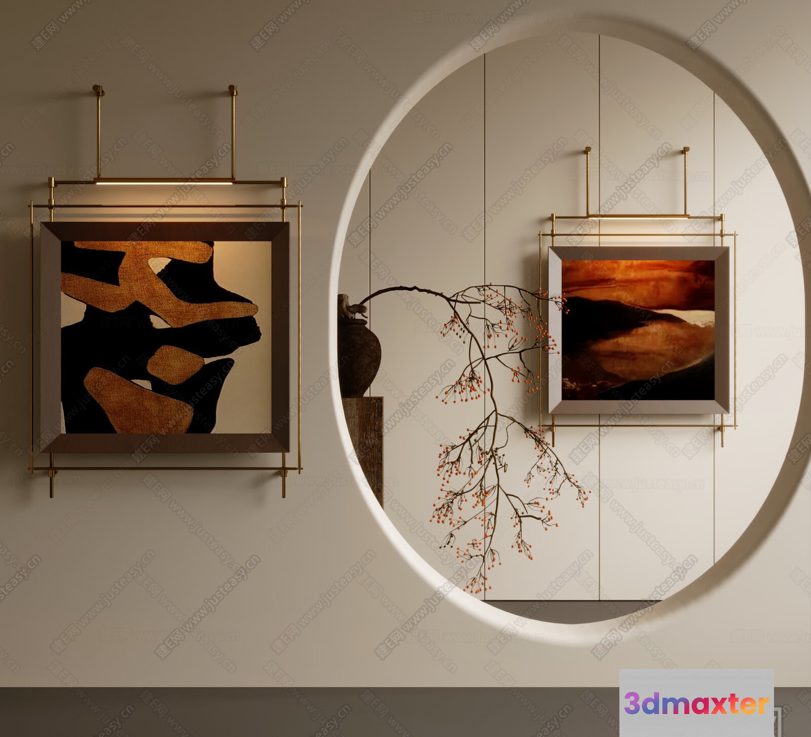 Modern Home Decor 3D Model - 6962 - CORONA Render