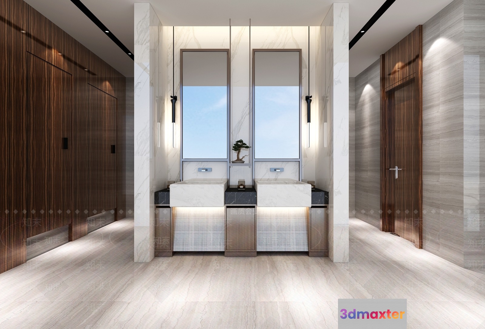 Modern Bathroom Vanity 3D Model - 17787 - VRAY Render