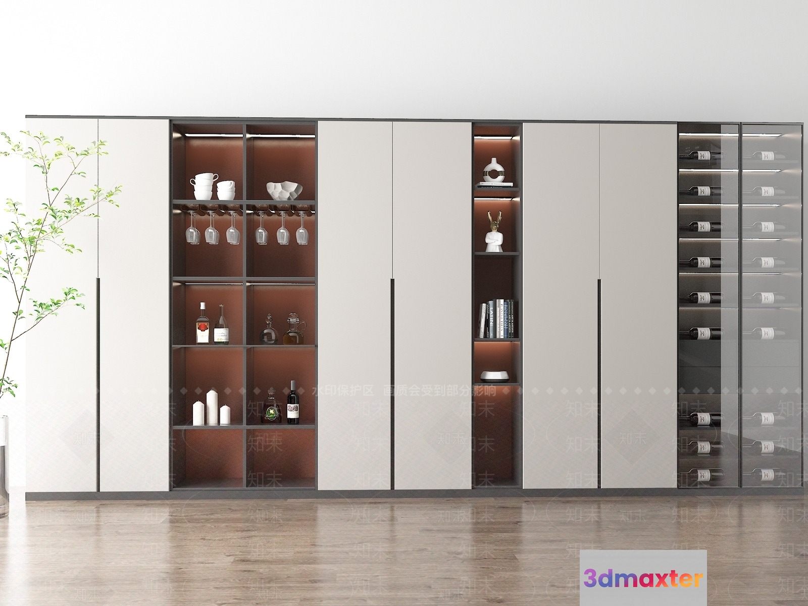 Modern Wine Storage 3D Model - 6216 - VRAY Render
