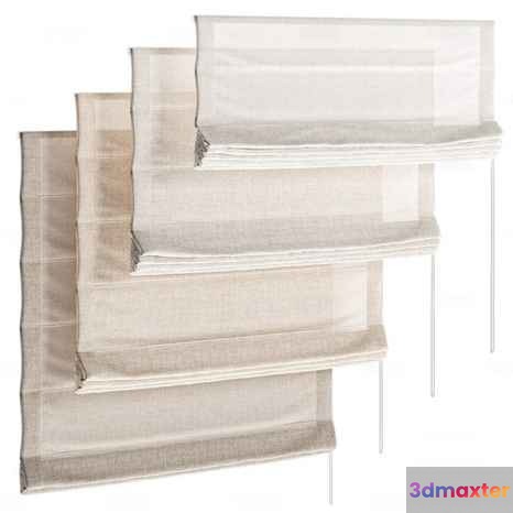 Modern Sheer Curtains 3D Model - 1149 - CORONA Render