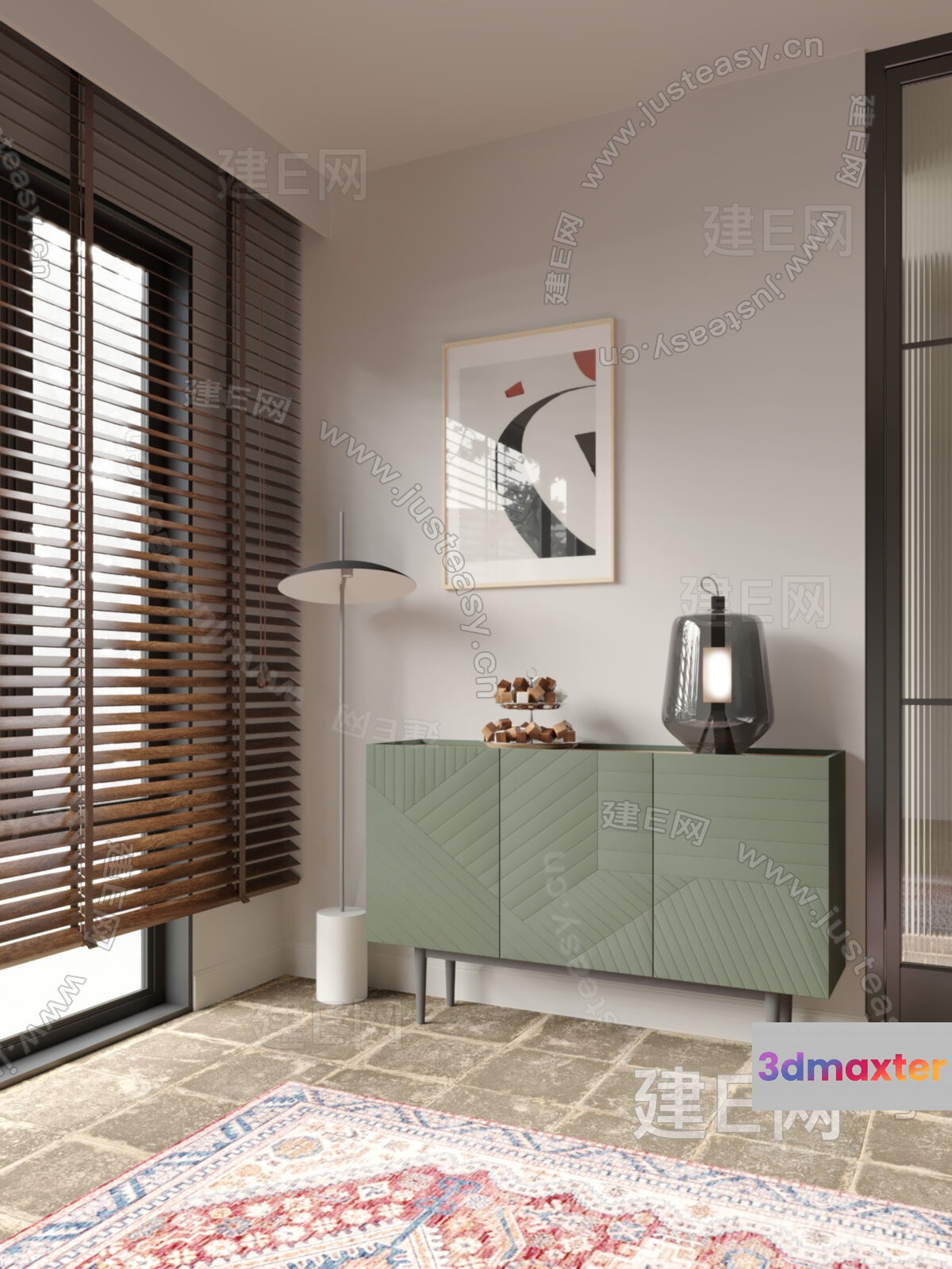 Modern Living Room 3D Model - 13037 - VRAY Render
