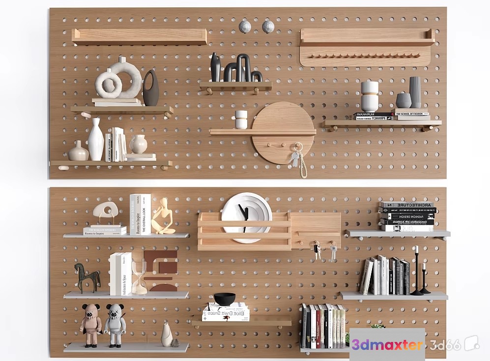 Modern Pegboard Display 3D Model - 21078 - VRAY Render