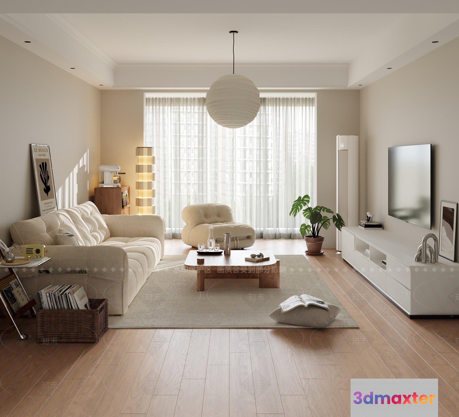 Modern Living Room 3D Model - 18780 - CORONA Render