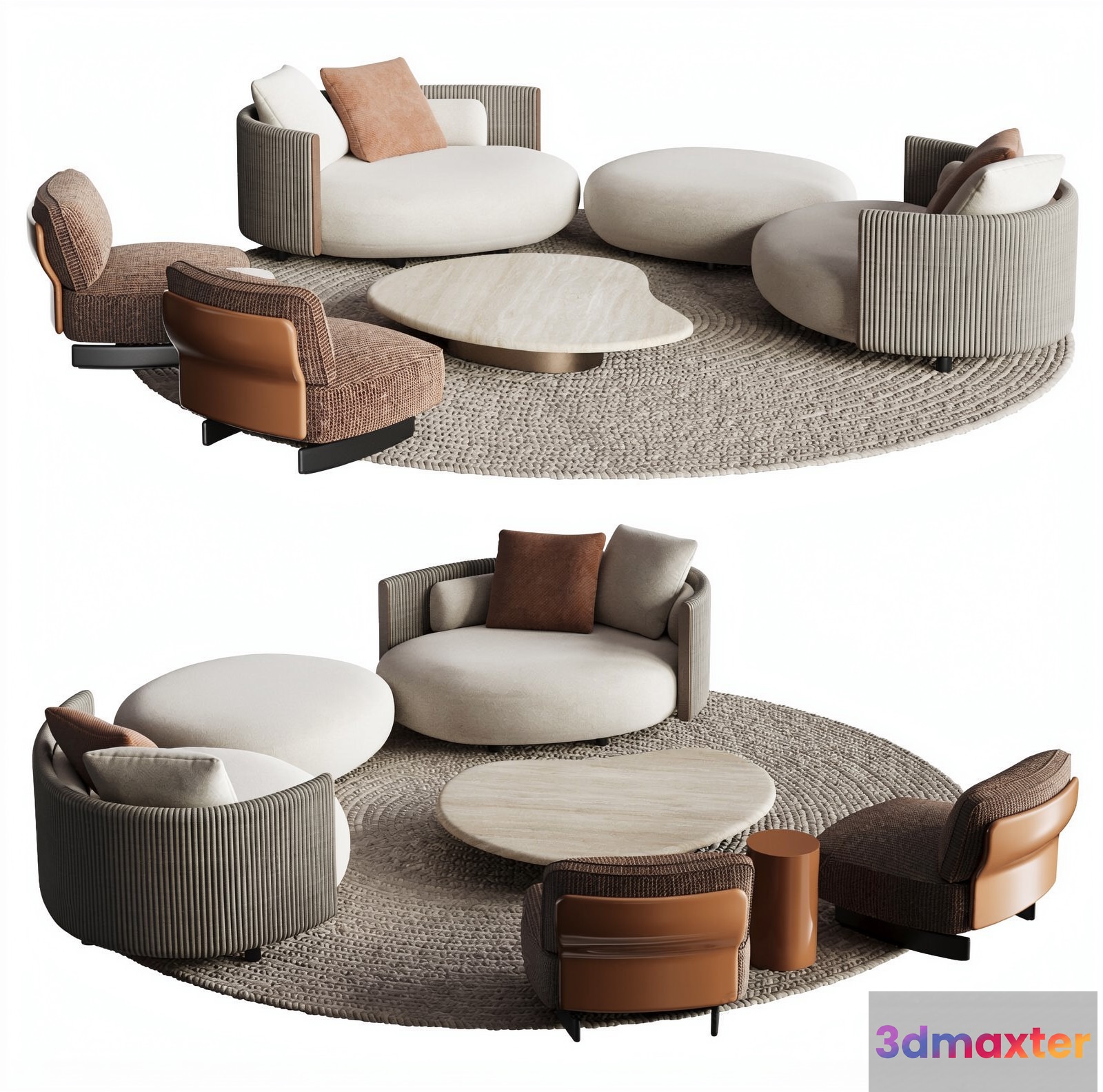 Modern Living Room 3D Model - 22399 - VRAY Render