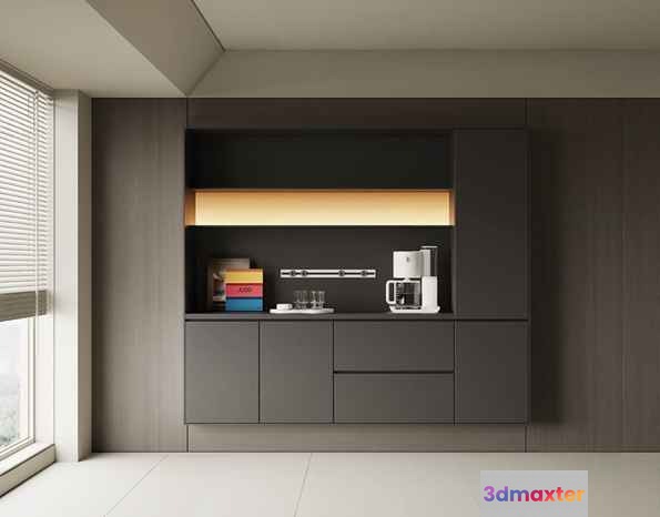 Modern Gray Cabinet 3D Model - 16228 - VRAY Render