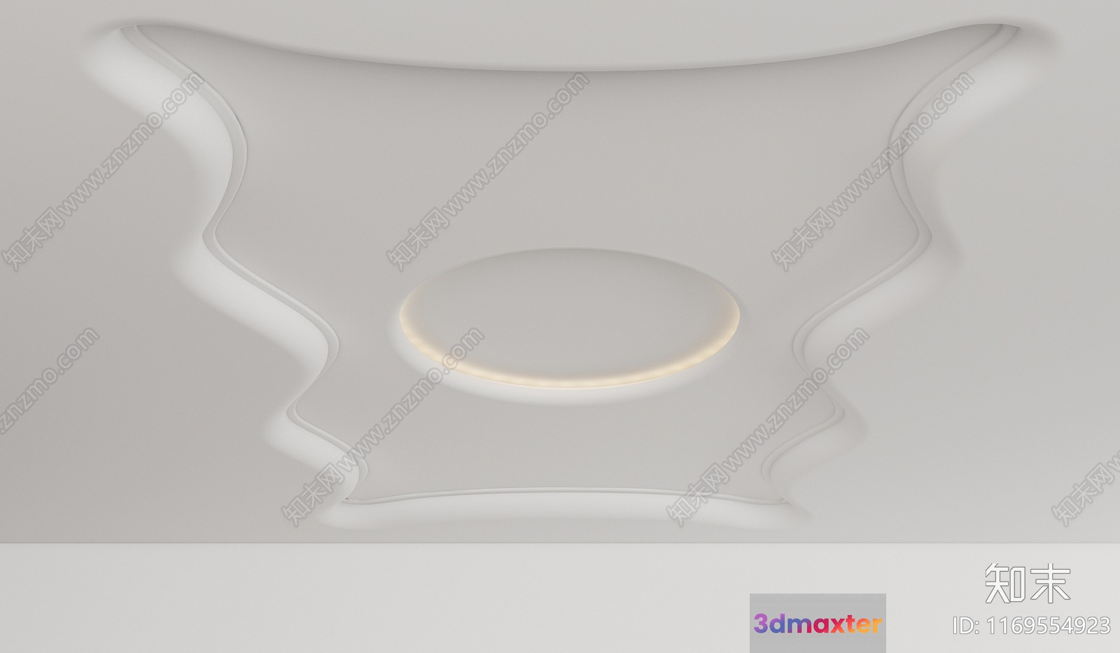 A Modern Ceiling Light Fixture 3D Model - 12744 - VRAY Render