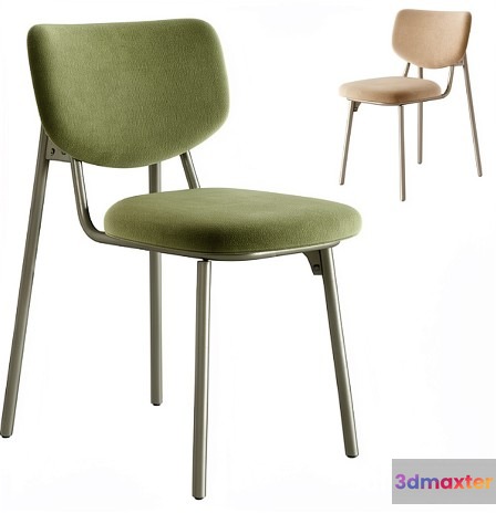 Green Velvet Chair 3D Model - 19598 - VRAY Render